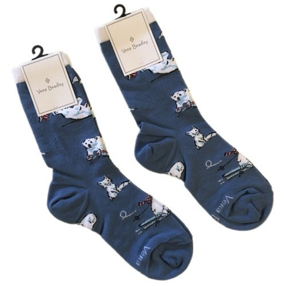 Vera Bradley Sock Lot in Beary Merry Cool Blue